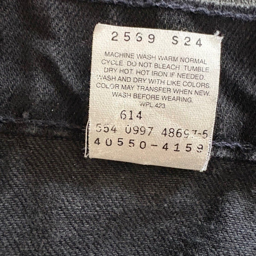 Vintage 90s Levis 550 Black Relaxed Fit Jeans Mens 38x32 Orange Tab Made in USA - Picture 8 of 16